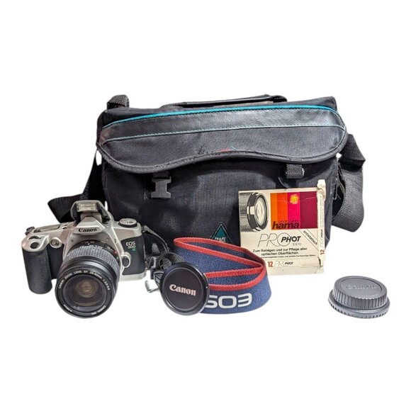 Canon EOS 500N 35mm SLR Camera & Canon Zoom EF 28-80mm Lens Near Mint Work - Picture 1 of 13